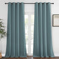 NICETOWN Bedroom Curtain Room Darkening Drapery 102 inches Length - Home Fashion Thermal Insulated Grommet Room Darkening Curtain for Living Room (Greyish Blue, 1 Panel, 52 x 102 inches)