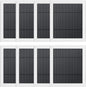 8 Pack IP65 Solar Panel for Rings Camera, 4W Solar Charger Compatible with Rings Spotlight &All-New Stick Up Outdoor Cam Battery, 10ft Long Cable with USB-C to Barrel Plug Adapter