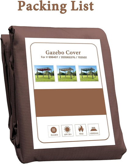 SCOCANOPY Replacement Cover Compatible with Home Depot Hampton Bay Pergola # GFM00467F,GFM00469A,(Brown)