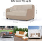 Sofa Cover for 3-Seater Patio Sofa, Waterproof Polyester, Brown