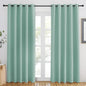 NICETOWN Aqua Blue Blackout Curtains 84 inch Length, Grommet Top Room Darkening Drapes for Bedroom Living Room, Light Blocking Window Covering for Privacy (W66 x L84 Inch, 1 Panel)