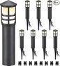 SUNVIE 8-Pack Low Voltage Pathway Lights 3W LED Landscape Pathway Lighting 3000K Warm White CRI 90+ Landscape Lights Wired 12-24V Aluminum Bollard Path Lights for Walkway Yard Garden, ETL Listed Cord