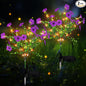 2 Pack Solar Stake Lights Outdoor Decor Waterproof Mums Artificial Flowers Solar Lights for Outdoor Garden Yard Pathway Decor (Purple,Violet)