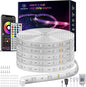 398ft (2*199ft) Outdoor Led Strip Lights Waterproof, Ip68 Outside Led Light Strip Waterproof with Remote and App Control, Exterior Led Rope Lights Music Syne RGB Strip Lights for Party Decor
