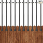 AILBTON 2.6Ft String Light Poles 10 Pack,Light Poles for Outside Lights,Outdoor with Fence Brackets Hanging Lights,Metal Stand Deck Patio Backyard