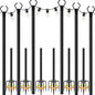 6 Pack String Light Poles,10 Ft Light Poles for Outside String Lights,Outdoor Lights Pole with Fork,Metal Poles Stand for Patio Deck Backyard
