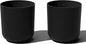 Veradek Round Black Plastic Planter Pots for Indoor/Outdoor Garden Use, with Drainage Holes, Suitable for Small to Large Succulent Plants, Flowers, Modern Interior Plants