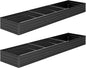 2PCS 12x2x1FT Galvanized Raised Garden Bed Kit,Vegetable Boxes-Rectangle Metal Flower Box,Large Planter Raised Beds Outdoor Garden for Planting,Fruit,Herb-Black