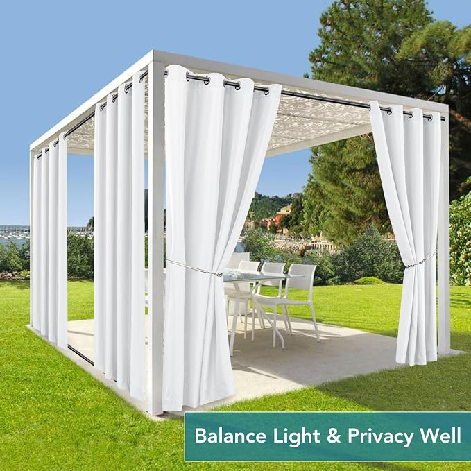 HolidayIdeas Outdoor Curtains for Patio Waterproof 6 Panels 54x84 - Image 5