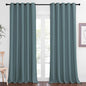 NICETOWN Blackout Greyish Blue Curtain & Drape 102 inches Long - Energy Saving Thermal Drape Grommet Sound Reducing Light Blocking Window Treatment for Bedroom (1 Panel, W66 x L102)