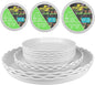 12Pcs Plant Saucer, 6 8 10 Inch Durable Plastic Plant Trays for Pots, White Round Plant Pot Saucers, Drip Tray for Indoor and Outdoor Garden