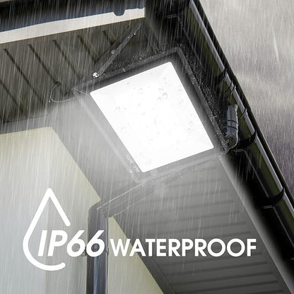 4 Pack 100W LED Flood Light,Super Bright Exterior Security Lights With Plug,IP66 Waterproof Outdoor Flood Light, 11600lm 5000K Daylight White Floodlight for Yard, Garden,Basketball Court, Arena