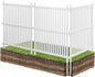 VEVOR 3 Panels Outdoor Privacy Screen, 36 x 45 in Air Conditioner Fence with 19.7 in Ground Stakes, Pool Equipment Enclosure, Strip Vinyl Privacy Fence, Ideal for Trash Can and A/C Units, White