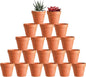 3 inch Plant Nursery pots Number of Items in a 20 Pack, with Drain, Succulent Seedling Planter, use with Indoor, windowsill, Terra Cotta red Flower pots Wedding Decoration Best Gift for Aunts