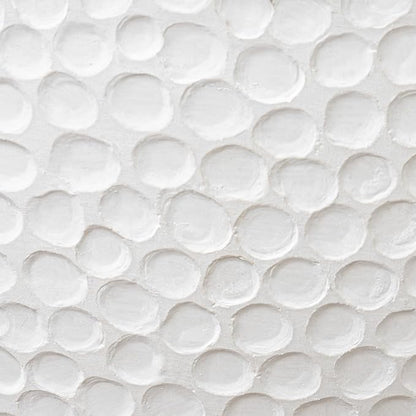 LA JOLIE MUSE Hanging Planters for Outdoor Plants, Large Hanging Planter with Drain Holes, Outdoor Hanging Flower Pots, White Stone, Honeycomb (13.2 Inch, Set of 2)