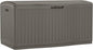 Suncast Extra Large Deck Box - 124 Gallon Resin Outdoor Storage Box with Lockable Lid for Outdoor Cushion Storage, Toys, & Garden Gear, Stoney Grey Wicker Bin for Patio, Porch, Pool, & Yard
