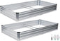 Galvanized Raised Garden Bed Outdoor | Metal Raised Garden Bed for Gardening 2Pack | Large Planter Box for Vegetables Flowers Fruits | Easy Assembly & Safety Design Flower Beds 8x4x1ft Silver