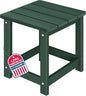 LZRS Adirondack Square Outdoor Side Table for Patio, Pool Composite Patio Table,HDPE End Tables for Backyard,Pool, Indoor Companion, Easy Maintenance & Weather Resistant(Dark Green)