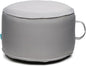 QILLOWAY Indoor/Outdoor Inflatable Stool,Round Ottoman,All Weather Foot Rest for Camping or Home,Light Grey