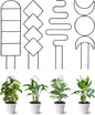 4 Pack Indoor Climbing Plant Trellis, Small Trellis for Potted Plants Outdoor, Metal Garden Trellis Plant Support Trellis with Different Patterns for Vine Ivy Flower (Black)