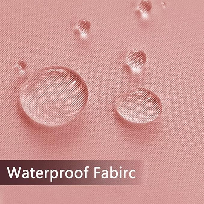 SpaceDresser Waterproof Outdoor Sheer Curtains for Patio - 2 Panels Rod Pocket Indoor Voile Sheer Curtain for Living Room,52W x 108L inch, Blush