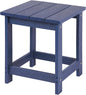 LZRS Adirondack Square Outdoor Side Table for Patio, Pool Composite Patio Table,HDPE End Tables for Backyard,Pool, Indoor Companion, Easy Maintenance & Weather Resistant(Dark Blue)