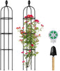 2 Pack 5Ft Tall Garden Obelisk Trellis for Climbing Plants Outdoor, Plant Trellis Garden Tower Trellis for Potted Plant Climbing, Flowers Vegetable Cucumber Trellis