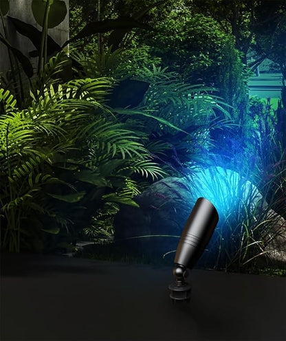 Outdoor Spotlights, 12V RGB+CCT Color Changing with Remote, Die-Cast Aluminum