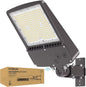 HYPERLITE Parking Lot Light 200W: 30000LM 5000K LED Parking Lot Lights Outdoor with Photocell, Arm & Slip Fitter 2 in 1 Mount LED Pole Light for Parking Lot, Garage, Barn, Roadways, Driveways