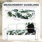 Cushion Covers 4-Piece Set in Monstera Deliciosa Print, Stretch Fit