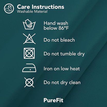 PureFit Outdoor Curtains for Patio Waterproof Weatherproof, UV and Fade Resistant Outside Curtains for Gazebo, Front Porch, Pergola, Sun Blocking Privacy Curtain, 52W x 84L inch, 1 Panel, Teal