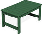 SERWALL Outdoor Coffee Table with 1.69" Umbrella Hole, HDPE Patio Coffee Table for Outside, Rectangle, Green