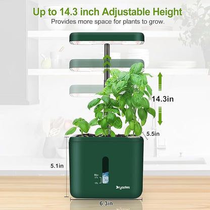 2-Pack Indoor Planting System Smart Soil Growing Kit with 17-W LED Grow Light Automatic Timed Watering Planters Gift for Friends/Women (No Seeds&Soil)