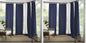 Elrene Home Fashions Matine Weatherproof Tab-Top Indoor/Outdoor Solid Color Curtain Panel for Porch, Pergola, Patio, Deck, 52”W x 84”L, Blue (Pack of 2)