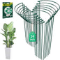 12 Pack 24 inch Plant Support Stakes, Half-Round Metal Garden Flower Stakes, Large Peony Support Ring and Cage for Indoor and Outdoor Plants, Hydrangea, Tomato, Rose, Monstera with Plant Ties
