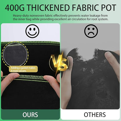 1-Pack 100 Gallon Plant Grow Bags, Thickened Nonwoven Fabric Pots with Handles,Sturdy Garden Planters Aeration Gardening Container to for Plants, Vegetables, and Flowers