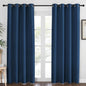 NICETOWN Blackout Curtains 84 Inch Length, Thermal Insulated Room Darkening Drapes Grommet Window Covering for Living Room Bedroom (W52 x L84 Inch, 1 Panel, Moroccan Blue)