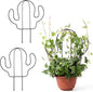 2 Pack Plant Trellis Indoor, 11.4" W x 13" H Small Trellis for Potted Plants, Decorative Trellis for Climbing Plants Indoor, Ideal for Vines on Tabletops, Balconies, Gardens and Lawns, Cactus-Shaped