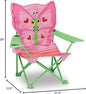 Kids Folding Chair with Butterfly Back, Cup Holder and Storage Bag