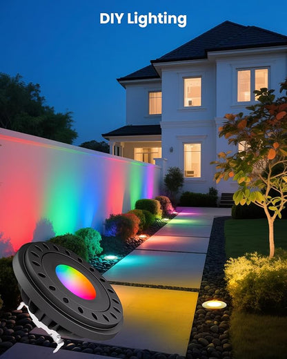 RGB PAR36 LED Light Bulb Color Changing, Warm White+15 Colors Choices on Remote Control, 12V Low Voltage Spotlight for Outdoor Landscape Lighting, Garden,Yard,Flagpole Lighting