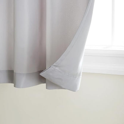 Town & Country Basics Cabana Solid Heavyweight Indoor Outdoor Curtains, Light Filtering Opacity with Grommet Top, Water Repellent, 2-Pack Set, 54"x132", Taupe