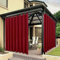 BONZER Outdoor Curtains for Patio Waterproof Thick Privacy Wide Grommet Light Filtering Outside Curtains for Porch Pergola Gazebo Deck, 1 Panel, 110W x 120L inch, Red