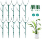 10 Pack Adjustable Plant Support Stakes,Stackable Plant Support Pole with Garden Ties and Clips, Suitable for Monstera,Climbing Plants and Indoor Outdoor Plants