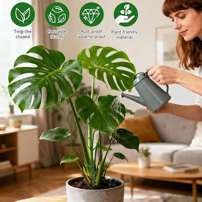 5pack Adjustable Plant Support Pole – Stackable Indoor/Outdoor Support Pole with Clamps, Suitable for Supporting Monstera and Climbing Plants, Garden Accessories, Perfect Replacement for Plant Stakes
