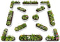 A ANLEOLIFE Set of 14, 18 Inch Tall Raised Garden Beds Kit, Heart-Shaped, Long Oval & Round Metal Planters – Ideal for Creative Garden Layouts, Antique White
