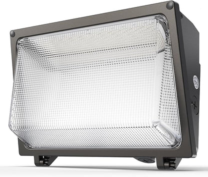 LED Wall Pack 150W: 22500lm Outdoor Wall Lights with Dusk to Dawn Photocell - Glass Lens LED Security Flood Lighting for Parking Lot and Warehouse