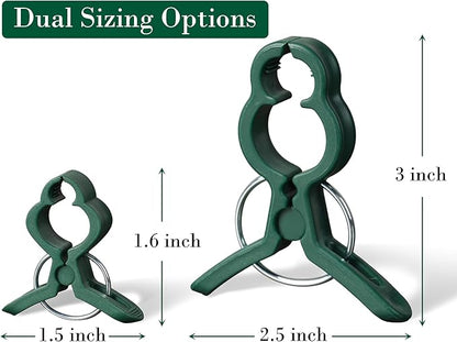 Garden Plant Clips 50 Pack Big Size Dark Green, Reusable Garden Plant Supports Clips for Supporting Stems of Flower Vine Vegetables Tomatoes Climbing