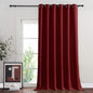 NICETOWN French Door Curtain for Window Extra Long & Wide, Grommet Thermal Curtain Panel for Sliding Glass Door/Patio Door (Burgundy Red, 1 Piece, W80 x L108)