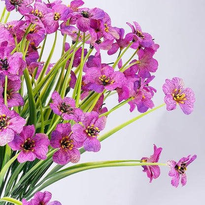 Artificial Flower Bundles, 30 Pack Purple UV Resistant Outdoor Plants