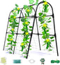 Cucumber Trellis for Raised Bed, U-Shape Garden Arch Metal Support for Climbing Plants, Metal Arch Plant Support Vegetables Trellis, Plant Support for Vine (Black, 31.5 * 30 * 47inch(L*W*H))